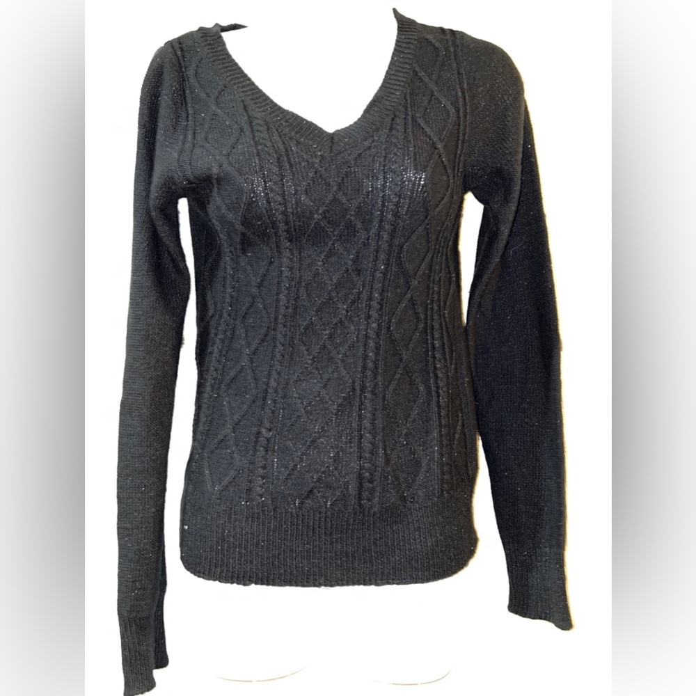 SO black v neck sweater